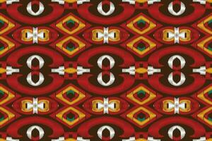 Ikat Damask Paisley Embroidery Background. Ikat Print Geometric Ethnic Oriental Pattern Traditional. Ikat Aztec Style Abstract Design for Print Texture,fabric,saree,sari,carpet. vector