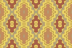 Ikat Damask Paisley Embroidery Background. Ikat Chevron Geometric Ethnic Oriental Pattern Traditional. Ikat Aztec Style Abstract Design for Print Texture,fabric,saree,sari,carpet. vector