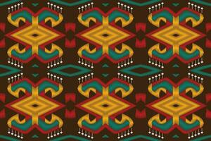 ikat damasco cachemir bordado antecedentes. ikat triángulo geométrico étnico oriental modelo tradicional. ikat azteca estilo resumen diseño para impresión textura,tela,sari,sari,alfombra. vector