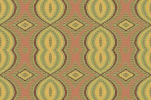 Ikat Floral Paisley Embroidery Background. Ikat Flower Geometric Ethnic Oriental Pattern Traditional. Ikat Aztec Style Abstract Design for Print Texture,fabric,saree,sari,carpet. vector