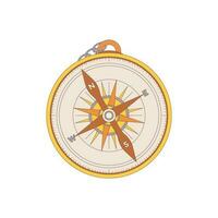 Compass. Drawn elements for camping and hiking. Wilderness survival, travel, hiking, outdoor recreation, tourism. vector