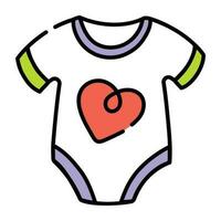 Trendy Baby Bodysuit vector