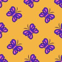 Funny butterfly seamless pattern vector