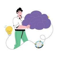 Trendy Brainstorming Concepts vector