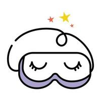 Trendy Sleeping Mask vector