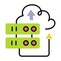 Trendy Cloud Server vector