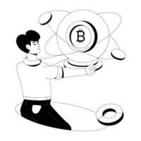 Trendy Bitcoin Prediction vector