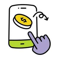 Trendy Mobile Payment vector