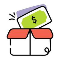 Trendy Donation Box vector