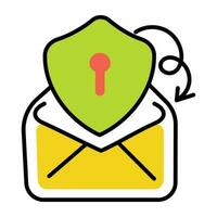 Trendy Secure Email vector
