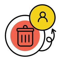 Trendy Delete Profile vector