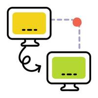 Trendy Computer Connection vector