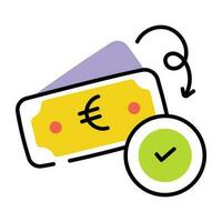 Trendy Payment Completed vector