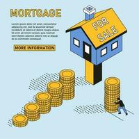 Web page for buying a house. vector