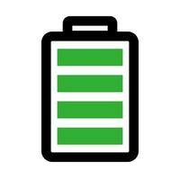 Simple full charging battery icon. Vector. vector