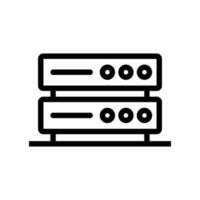 Flat design server icon. Web hosting. Vector. vector