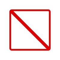 Simple square stop sign. Vector. vector