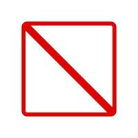 Simple square stop sign. Vector. vector