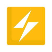 Square electric energy icon. Charging. Vector. vector