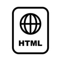 HTML file icon. Front-end programming. Vector. vector