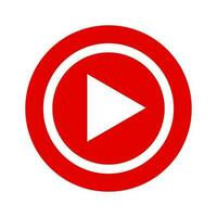Red modern play button. Video play button. Vector. vector
