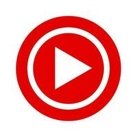 Red modern play button. Video play button. Vector. vector