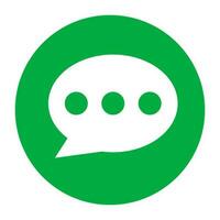 Round green message icon. Talk icon. Vector. vector