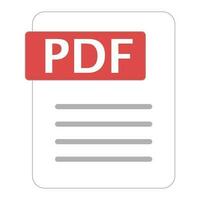 PDF digital data icon. pdf extension. Vector. vector
