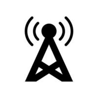 Radio tower silhouette icon. Broadcasting tower. Vector. vector