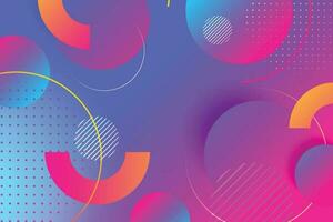 Minimal geometric background. Dynamic shapes composition. Vector illustration