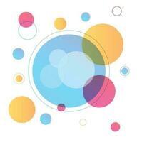 Abstract geometric background circle ring color shape vector