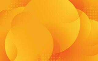 abstract orange background with circular shapes and halftone composition. vector illustration