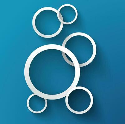 Minimal geometric background. Blue elements with fluid gradient. Cool background design for posters. Eps10 vector