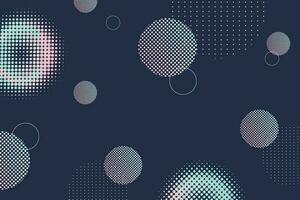 3D Vector Circles Minimalist Black Abstract Background With Blurred Effect. Circular Composition Dark Gray Minimalism Style Wallpaper. Dark Grey Technology Pattern Blank Backdrop For Business