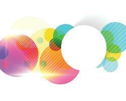 Abstract geometric background circle ring color shape vector