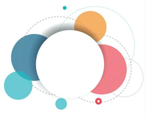 Abstract geometric background circle ring color shape