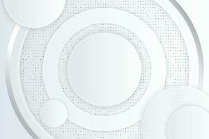 Abstract modern white and gray circle overlapping with halftone background. Minimal style Design. for presentation,banner, cover, web, flyer, card, poster, wallpaper,slide, magazine. Vector EPS10