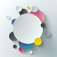 Abstract geometric background circle ring color shape vector