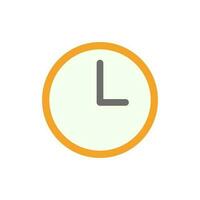 Orange clock icon. Timer and reminder. Vector. vector