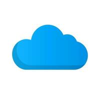 Flat design blue cloud icon. Cloud storage. Vector. vector