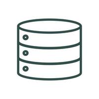 Simple cylinder server icon. Hosting and storage. Vector. vector