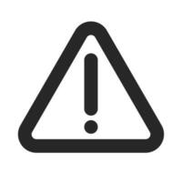 Simple triangular caution icon. Warning and danger. Vector. vector