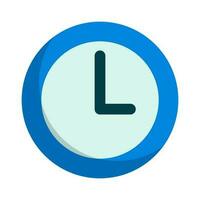 Blue clock icon. Times sign. Vector. vector