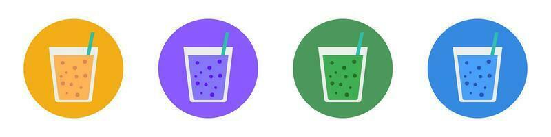 Soda juice icon set. Vector. vector
