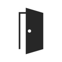 Open door silhouette icon. Enter. Vector. vector