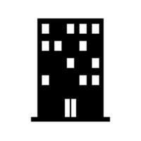 Modern condominium silhouette icon. Tower. Vector. vector