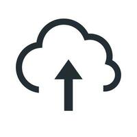 Simple cloud upload icon. Vector. vector