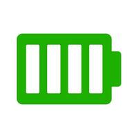 Green charging battery icon. Vector. vector