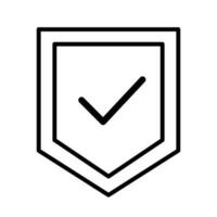 Check mark shield icon. Safety sign. Vector. vector