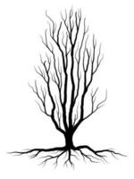 negro árbol símbolo estilo y blanco antecedentes. lata ser usado para tu trabajar. vector